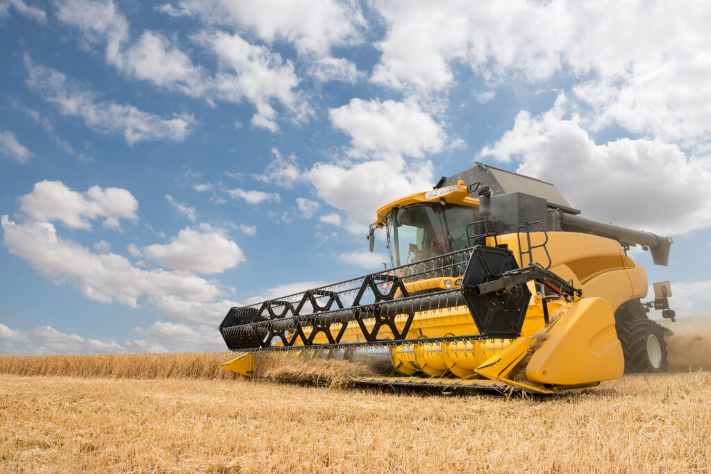 modern combine harvester